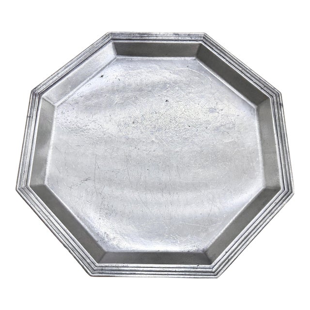 Vintage International Company Pewter Serving Tray For Sale
