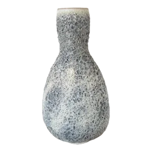 Heather Rosenman Large Light Blue Ceramic Volcanic Bottle Vase
