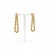 Modern 14k Yellow Gold Rope Chain Looping Spiral Chain Design Earrings, A Pair For Sale - Image 3 of 8