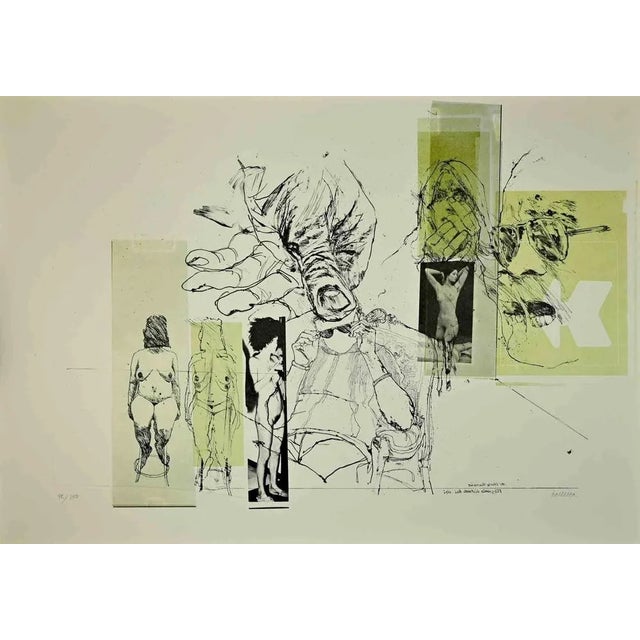 Modern Sergio Barletta, Eros and Thanatos, Etching, 1970s For Sale - Image 3 of 4