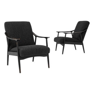1960s Czech Upholstered Armchairs - A Pair For Sale