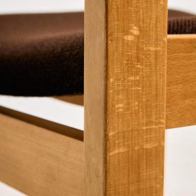 Vintage Angular Chair in Oak, 1970s For Sale - Image 10 of 12