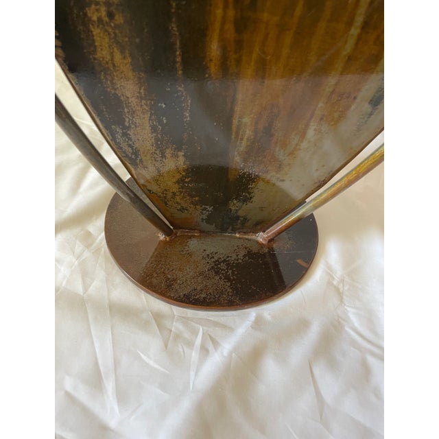 2000s Modernist Architecture Tall Geometrical Floor Vase For Sale In Palm Springs - Image 6 of 11