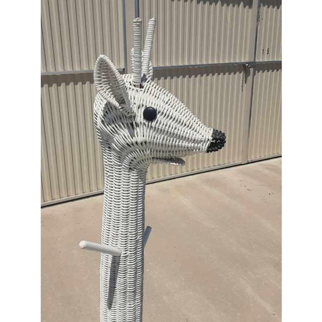 Mid Century Vintage Wicker Giraffe Coat Rack Chairish