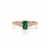 VR Jewels VRJewels 14k Gold Three-Stone Natural Emerald Pear Diamond Ring Size 5.5 For Sale - Image 4 of 18