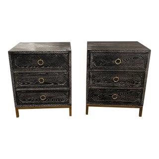 Anthropologie Modern Nightstands - a Pair For Sale