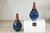 Large Artisan Teardrop Ceramic Vases in Deep Blue and Terracotta Glaze - A Pair For Sale - Image 18 of 18