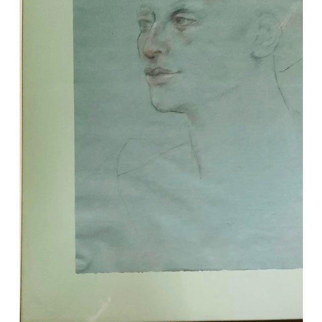 1960s Portrait Drawing of a Woman, Gallery Framed For Sale - Image 4 of 17