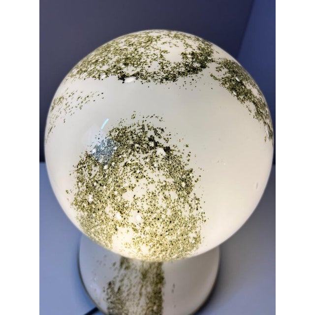 Green and White Glass Table Lamp from Doria For Sale - Image 5 of 11