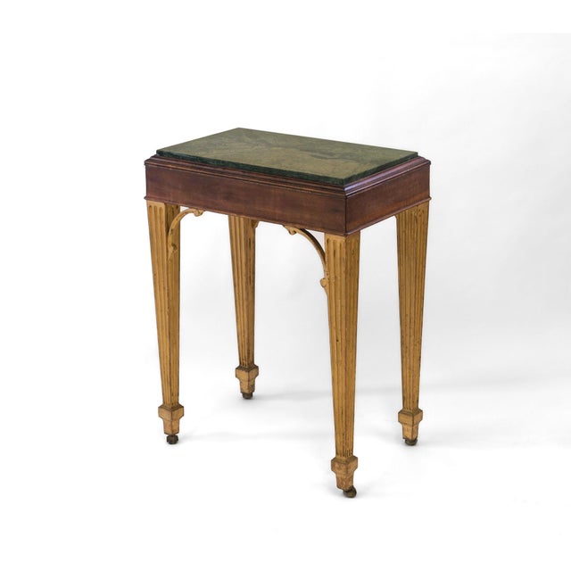Small Early 19th Century Green Alps Marble, Mahogany and Gilt Console Table For Sale - Image 6 of 18