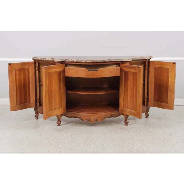 Century Furniture Century Country French Marble Top Credenza Sideboard For Sale - Image 4 of 16