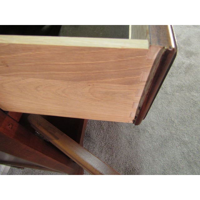 Metal 1990s Hickory Chair Solid Cherry Sideboard With Wrought Iron Top For Sale - Image 7 of 9