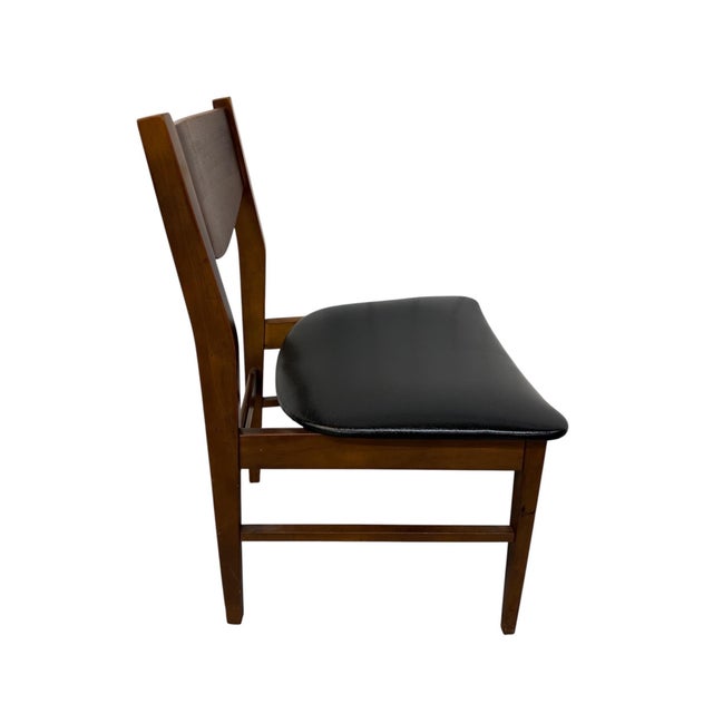 1960s Mid-Century Modern Walnut Dining Chairs - Set of 4 For Sale - Image 5 of 6