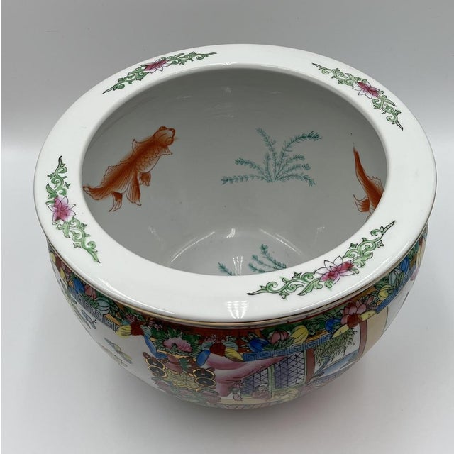 Ceramic Hand-Painted Porcelain Fish Tank, 1890s For Sale - Image 7 of 15