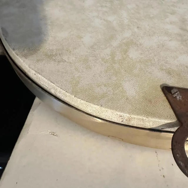 Metal 1950s Giò Ponti Style Mid-Century Modern Brass Italian Oval Wall Mirror For Sale - Image 7 of 9