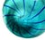 Aqua Late 20th Century Hand‑Blown Aqua & Cobalt Art Glass Ruffled Rim Vase For Sale - Image 8 of 8