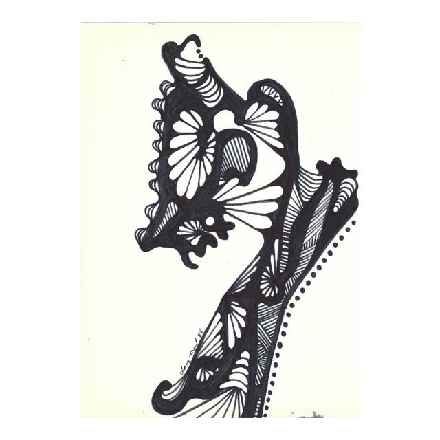 1988 Lang Mart Abstract Mixed Media Painting For Sale