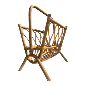 1950s Bamboo Magazine Rack