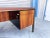 Wood 1960s Mid Century Walnut and Metal Executive Desk Styled After Knoll For Sale - Image 7 of 12