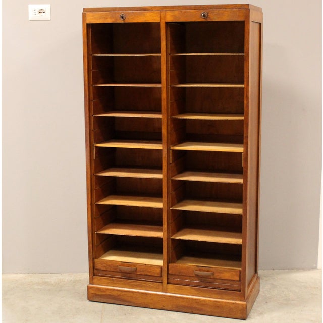 Vintage Filing Cabinet in Oak, 1930s For Sale - Image 6 of 11