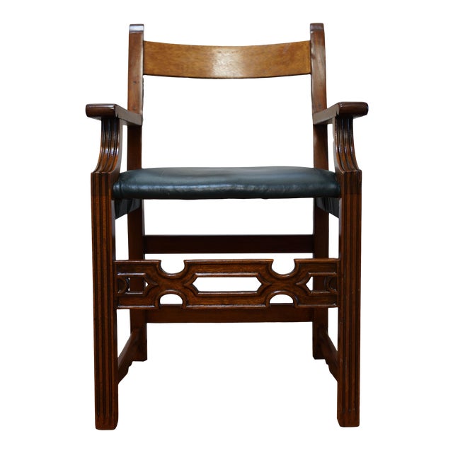 Regency 19th Century Armchair in Oak From England For Sale