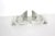 Stunning pair of Nybro clear volcano crystal or glass candle holders designed by Tord Kjellstrom in Sweden. Heavy enough...