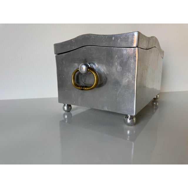 Vintage David Marshall Cast Aluminum & Brass Sculptural Box/ Sold For Sale In Miami - Image 6 of 12