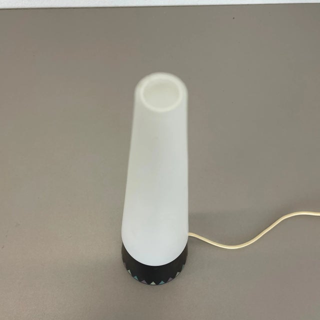 Black Swedish Glass and Wood Cone Table Light by Hans-Agne Jakobsson from Markaryd, 1960s For Sale - Image 8 of 17