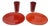Red Ceramic Set by Robert Picault for Vallauris, France, 1950, Set of 4 For Sale