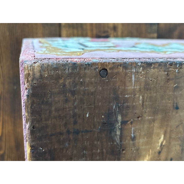 Antique Pink Wooden Box For Sale - Image 10 of 10