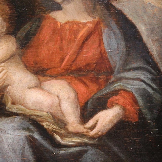 Mystical Marriage of Saint Catherine of Alexandria, 1630, Oil on Panel, Framed For Sale - Image 12 of 16