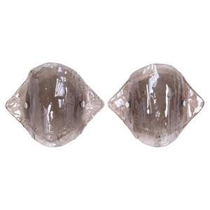 Large Smoked Murano Glass Wall Lights from Kalmar, 1960s, Set of 2