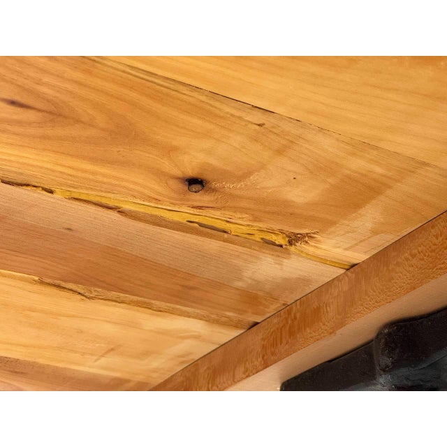 Classic Cherrywood Coffee Table with Cast Iron Legs from Horgenglarus For Sale - Image 10 of 17