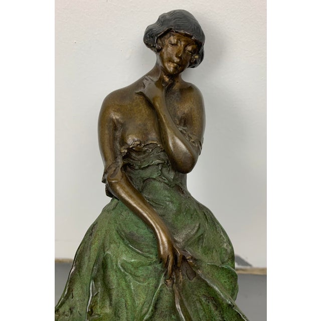 Art Deco French Bronze Statue For Sale In Los Angeles - Image 6 of 8