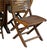 Les Jardins Teak Wood Patio Table and Eight Chairs Set Signed Outdoor Dining For Sale - Image 4 of 15