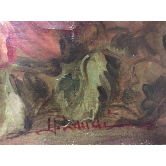 Flowers and Ruins Painting, Italian School, Oil on Canvas, Framed For Sale - Image 9 of 11