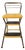 Vintage Cosco Stylaire Yellow Chrome Step Stool Chair For Sale