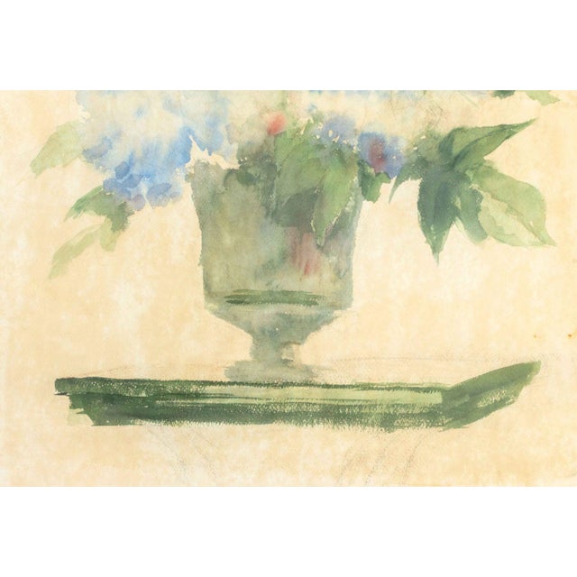 Bouquet of Flowers Mixed Media on Paper, 20th C. For Sale - Image 4 of 5