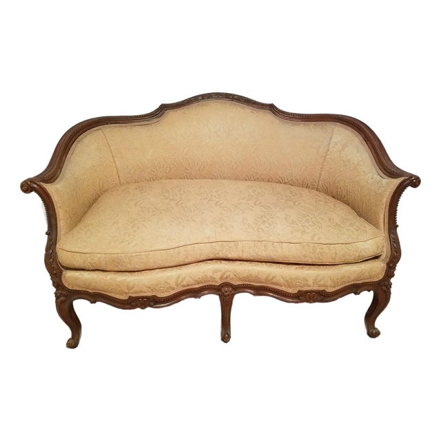 Early 20th Century Louis XV-style (French Provincial/Rococo Revival) Canapé or Settee For Sale