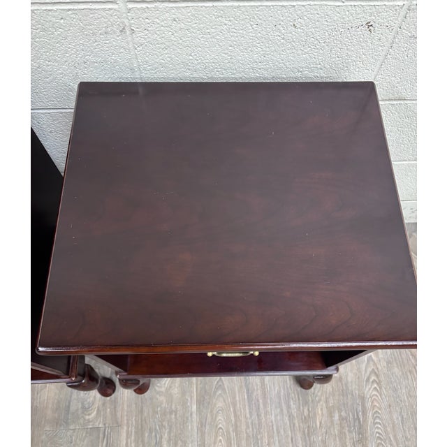 Vintage Bombay Company Nightstands Side Tables - Matching Pair For Sale In Kansas City - Image 6 of 16