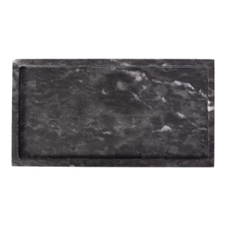 Artifacts Trading Company Rectangular Marble Tray in Black For Sale