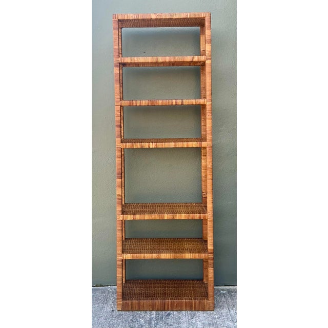 Vintage Wrapped Rattan Etagere For Sale - Image 12 of 12