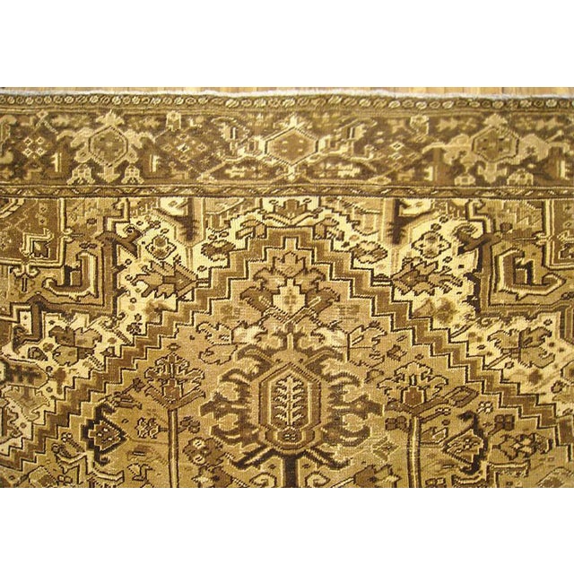 Persian Vintage Persian Heriz Oriental Rug, Room Size, W/ Central Medallion For Sale - Image 3 of 5