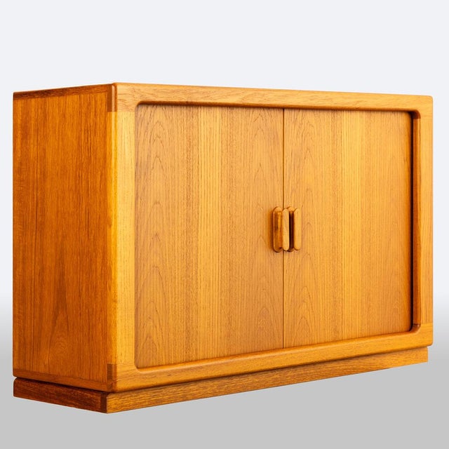 Dyrlund Teak Dresser with Shutter Roller Door from Dyrlund, 1980s For Sale - Image 4 of 4