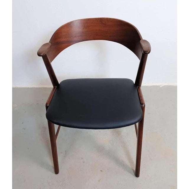 Restored Rosewood Dining Chairs with Upholstery, 1960s, Set of 4 For Sale - Image 10 of 11