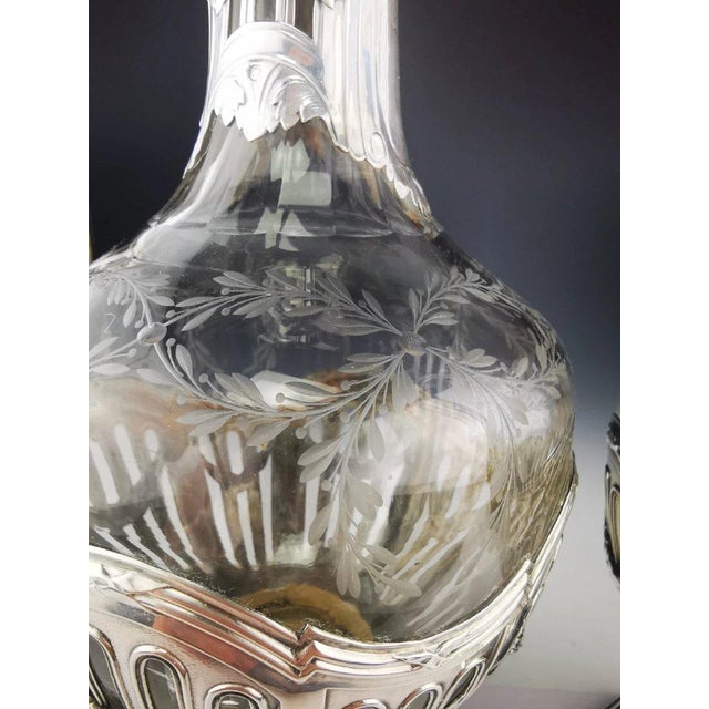 Silver 950 and Crystal Ewers from Puiforcat, Set of 2 For Sale - Image 11 of 13