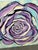 Plastic P. Black Signed Pop Art Stylized Teal + Lavender Rose Acrylic Painting For Sale - Image 7 of 12