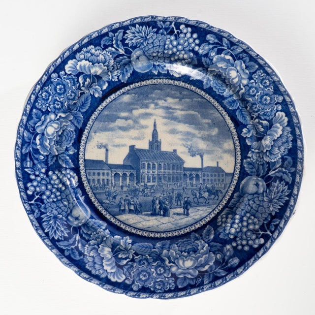 Early 20th Century American Revolution Rowland & Marsellus Blue & White Historic Plates For Sale - Image 9 of 9