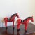 Vintage Handcrafted Rustic European Folk Art Horses — a Pair For Sale - Image 10 of 10