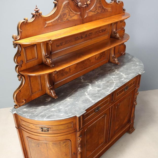 Umbertina Sideboard in Walnut and Walnut Burl For Sale - Image 11 of 13